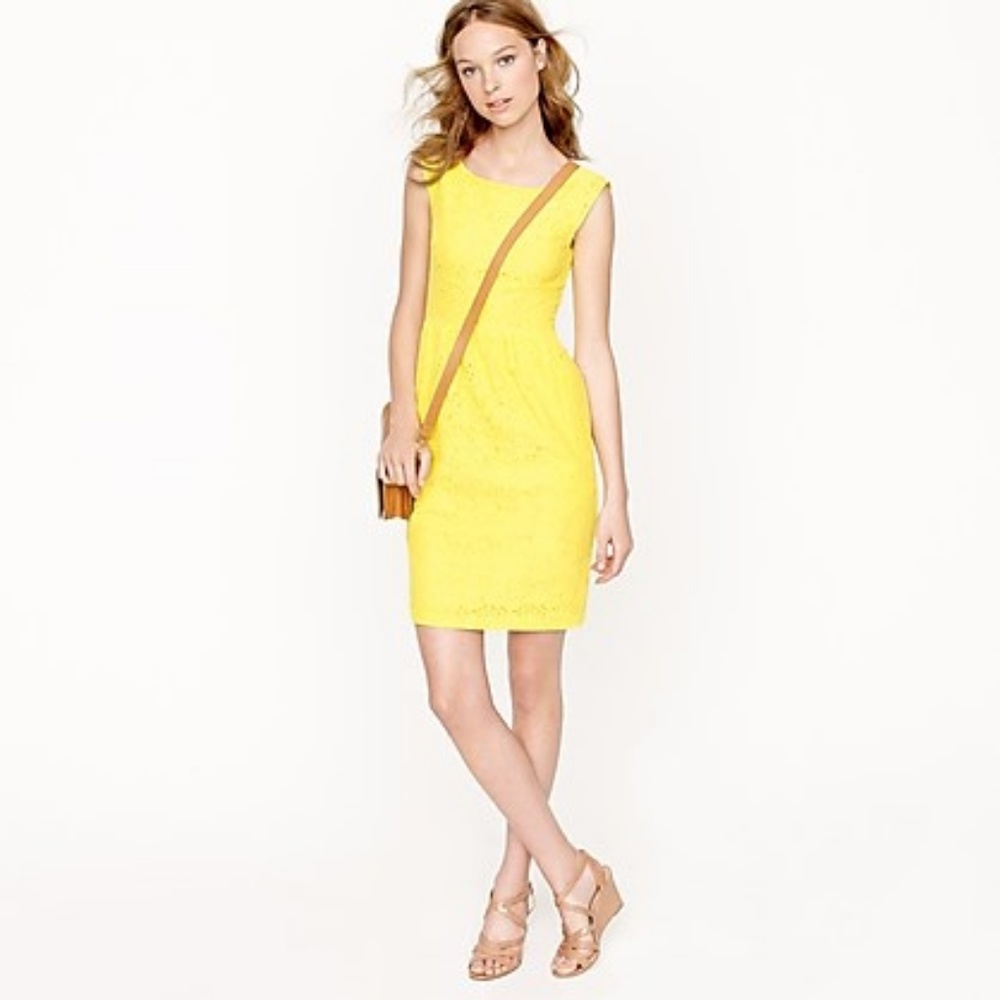 NWOT Yellow J Crew Lucille dress size 4